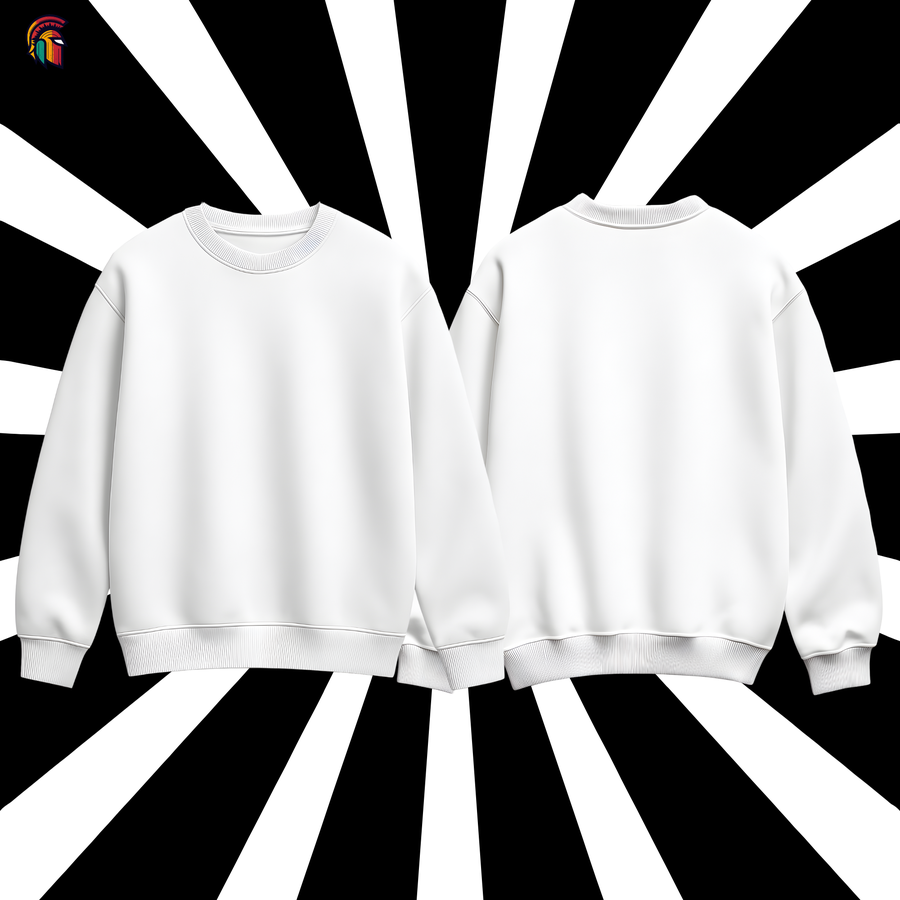 WHITE Premium Oversized Crewneck