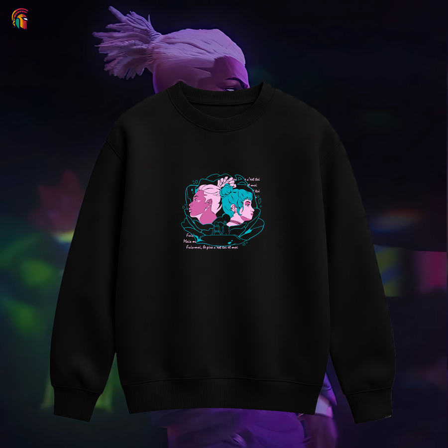 JINX AND EKKO Oversized Crewneck