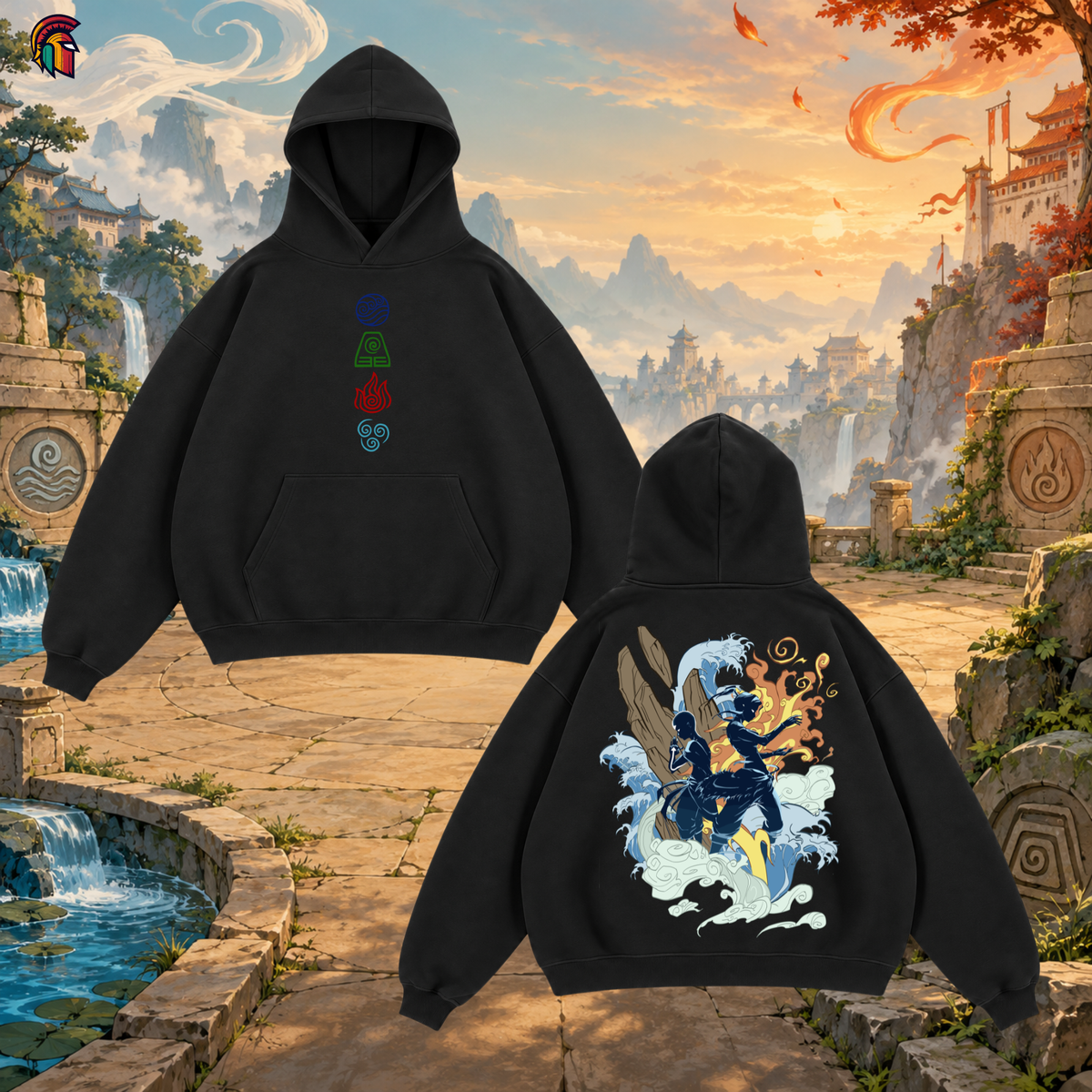 AANG & KORRA — Four Elements Hoodie