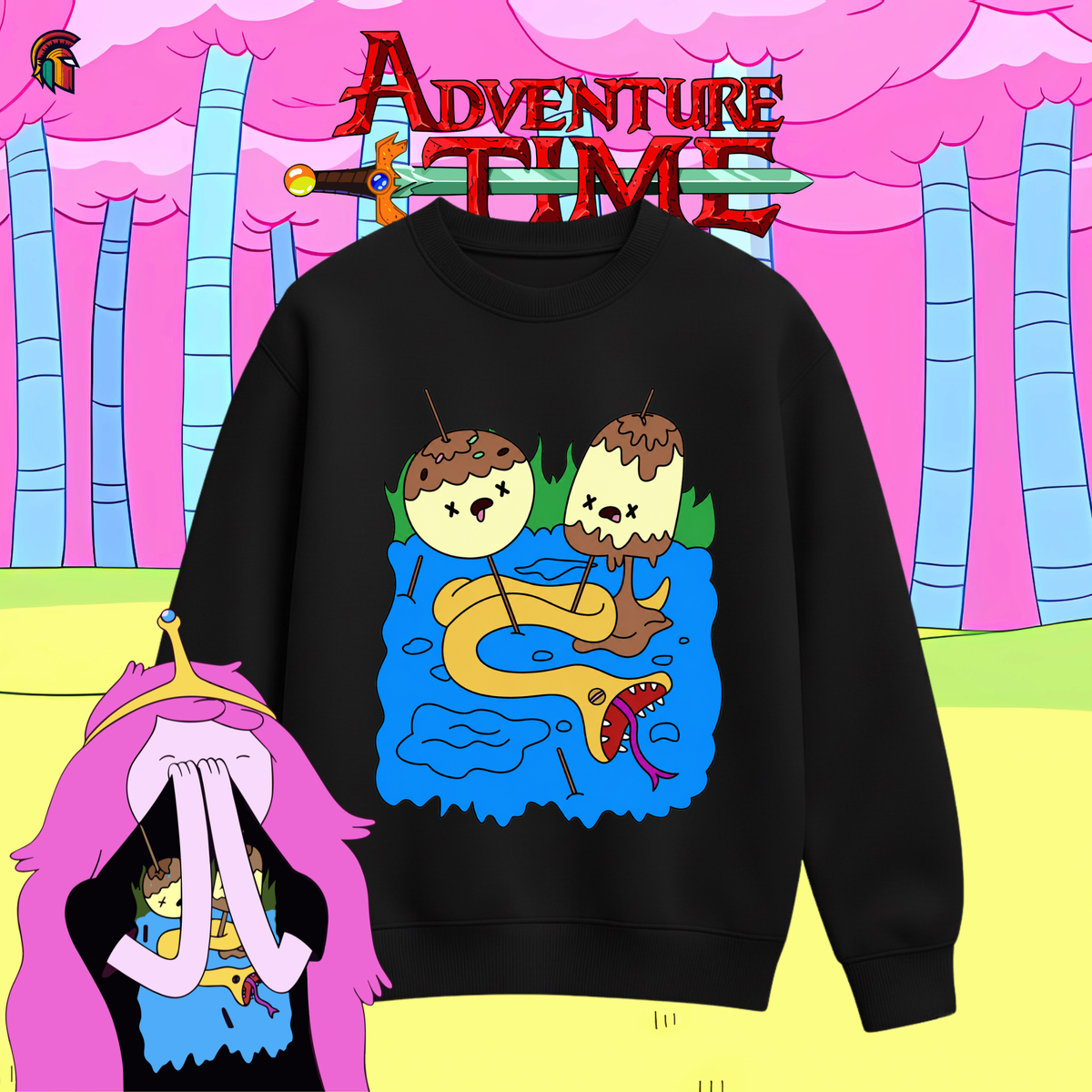 PRINCESS BUBBLEGUM Oversized Crewneck